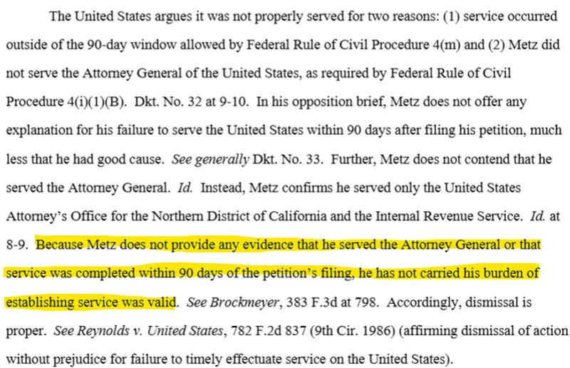 Court dismissal document