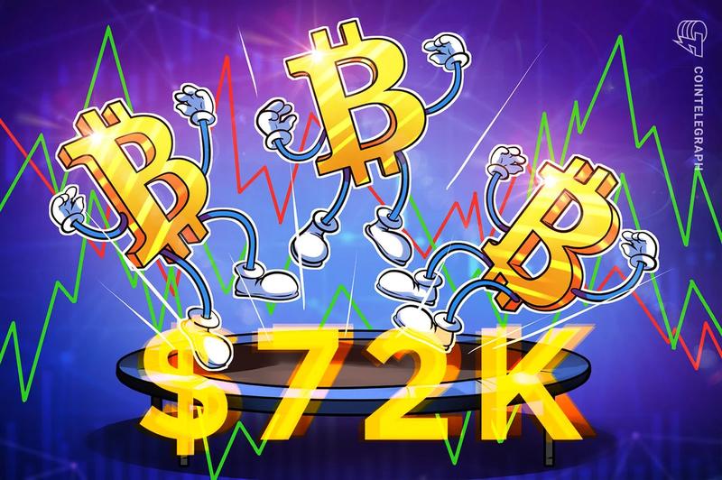 BTC Recovers at 50-Day Moving Average with Critical $72K Resistance in Spotlight