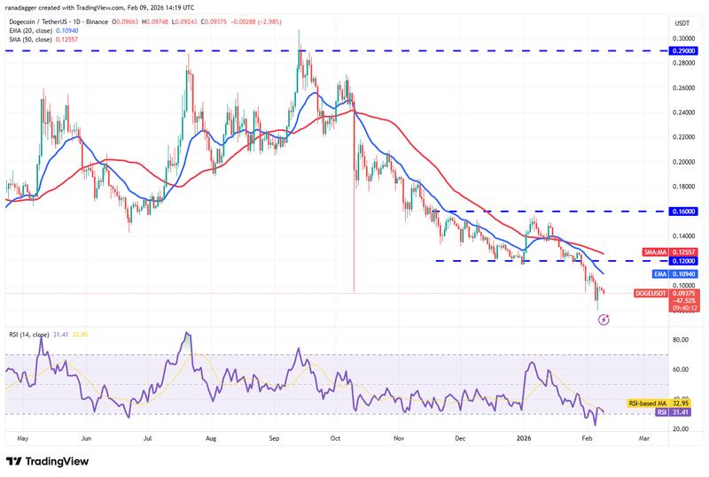 Daily chart for DOGE/USDT