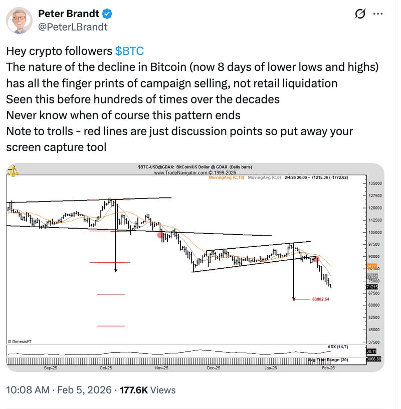Peter Brandt tweet