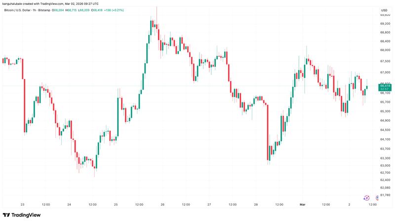 BTC/USD hourly chart
