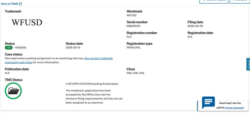 Wells Fargo files for WFUSD trademark