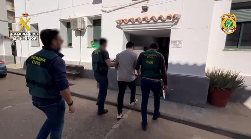 Image of the suspect being arrested