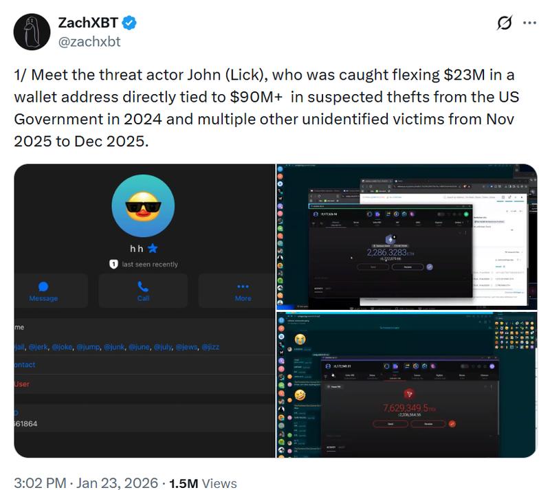 ZachXBT investigation
