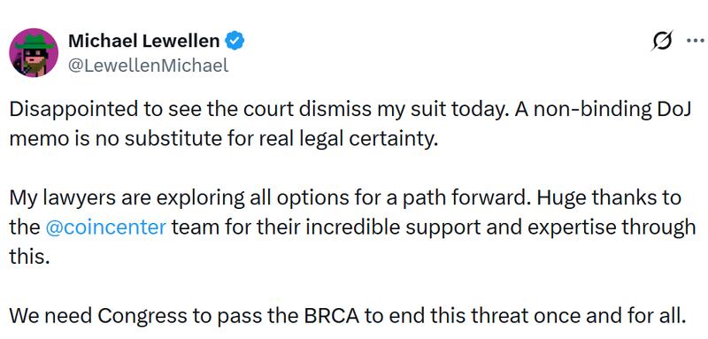 Michael Lewellen tweet