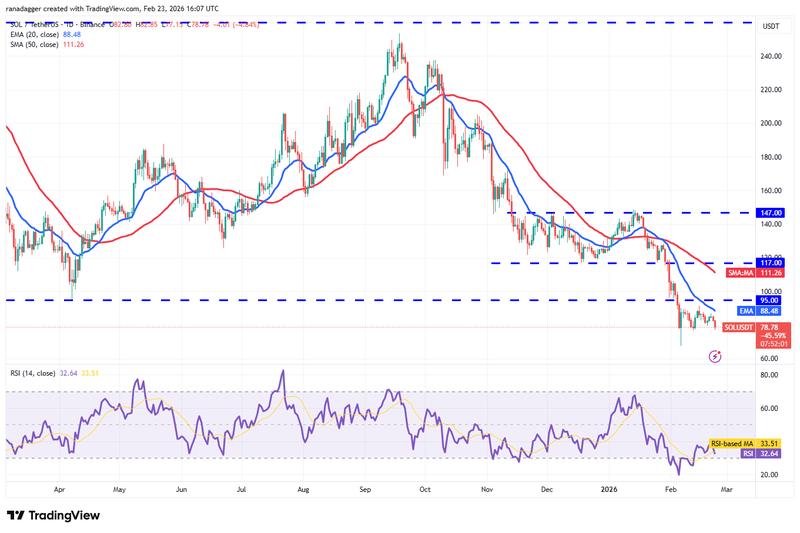 SOL/USDT daily chart