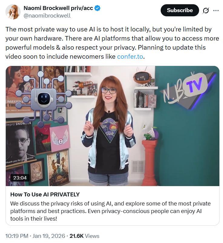 How to use AI privately