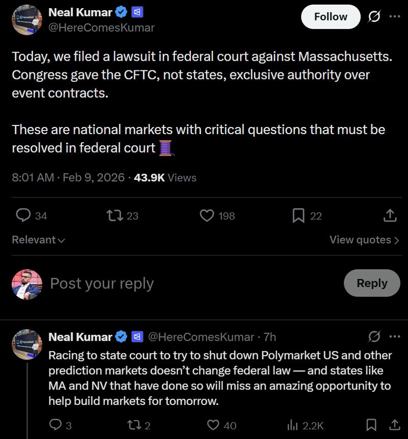 Neal Kumar's statement on social media