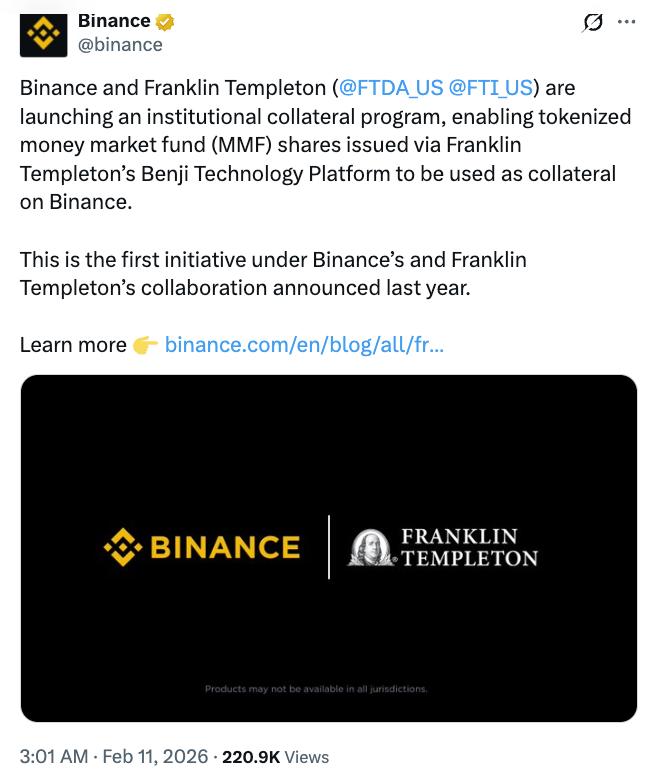 Binance tokenized assets integration timeline