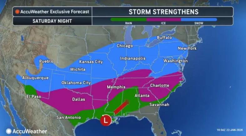 AccuWeather storm forecast map