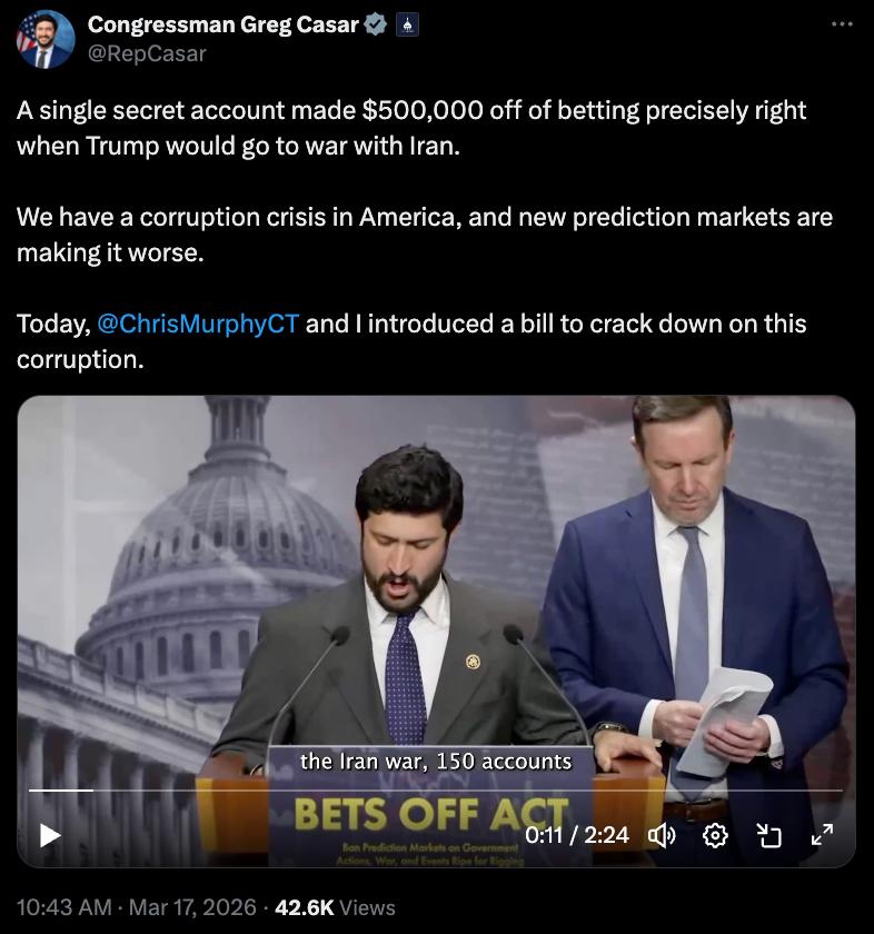 Law, Congress, United States, Prediction Markets