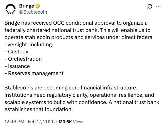 Bridge regulatory approval