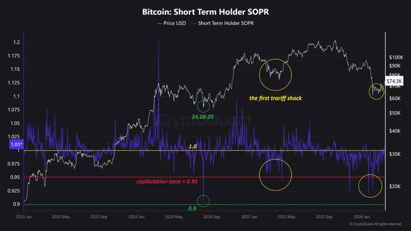 Bitcoin short-term holder SOPR