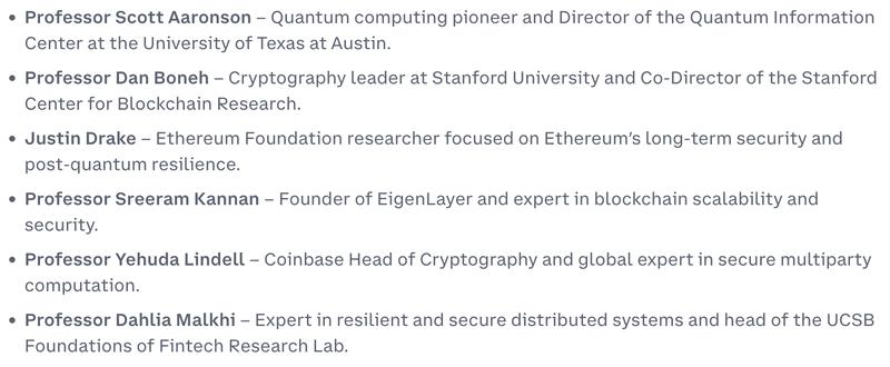 Coinbase, Adam Back, Quantum Computing