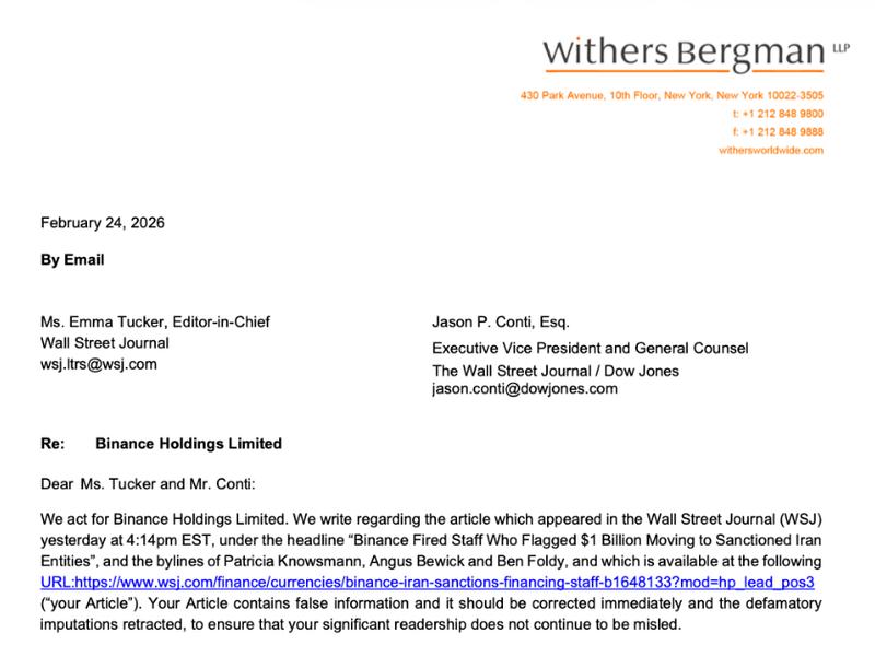 Wall Street, Law, Iran, Binance, Sanctions