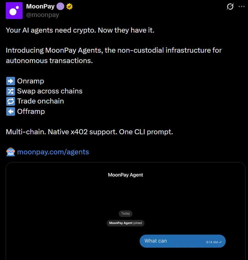 MoonPay Agents infrastructure diagram