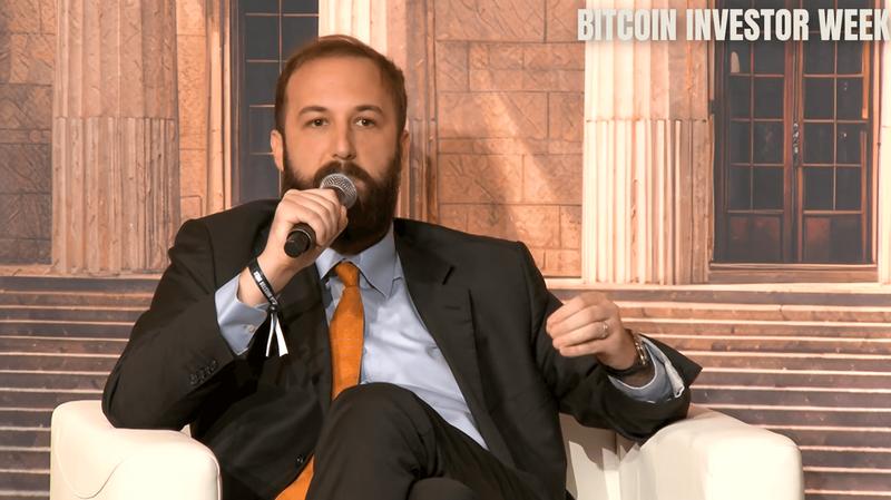 David Bailey speaking at the Bitcoin Investor Week Conference