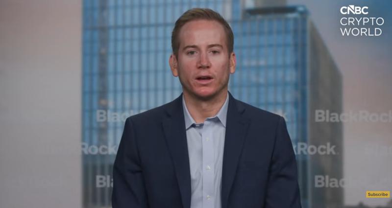 Mitchnick speaking on CNBC's Crypto World segment