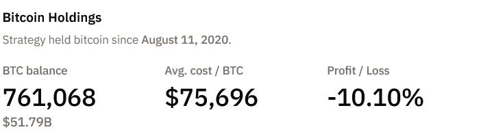 Strategy's Bitcoin holdings details