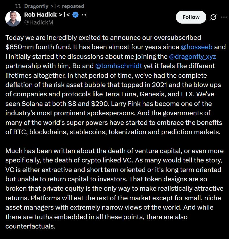 Dragonfly fund announcement