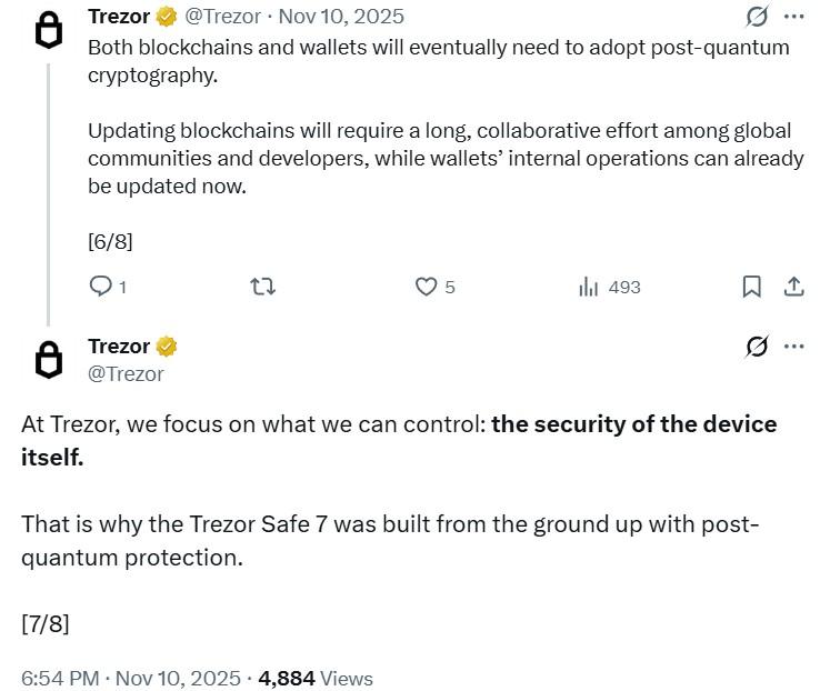 Quantum-ready hardware wallets