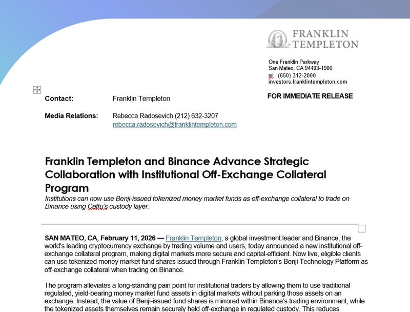 Franklin Templeton and Binance Collaboration