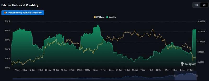 Bitcoin historical volatility