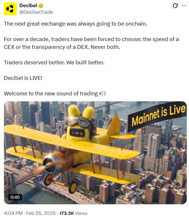 Aptos recently got its own perp DEX as Decibel went live