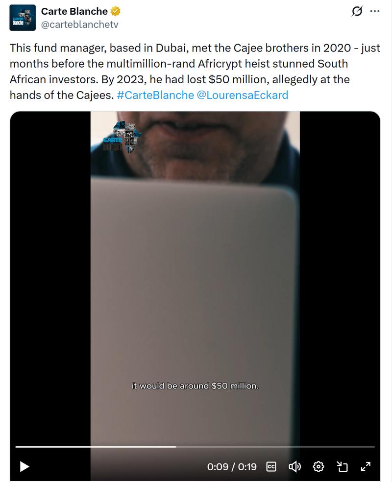 A fund manager claims his losses would have been worth $50 million today