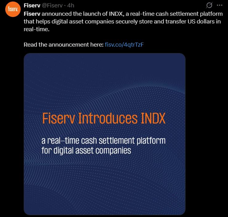 Fiserv INDX platform