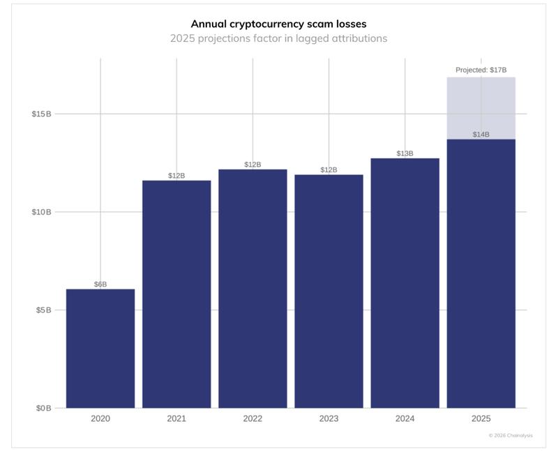 Crypto scam losses chart