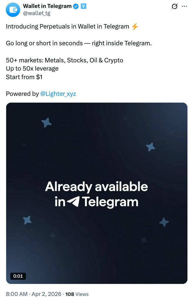 Wallet in Telegram interface