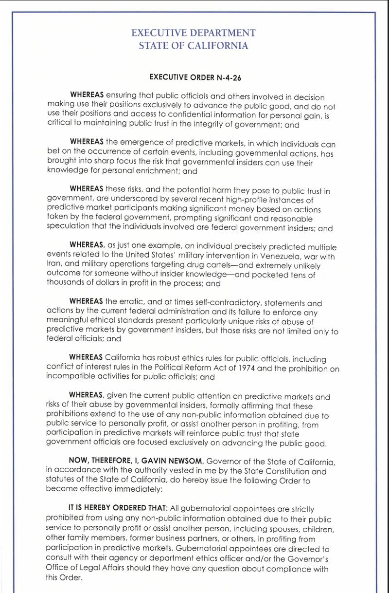 California, US Government, United States, Prediction Markets