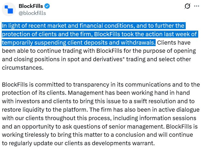 BlockFills statement