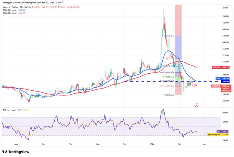XMR/USDT daily chart