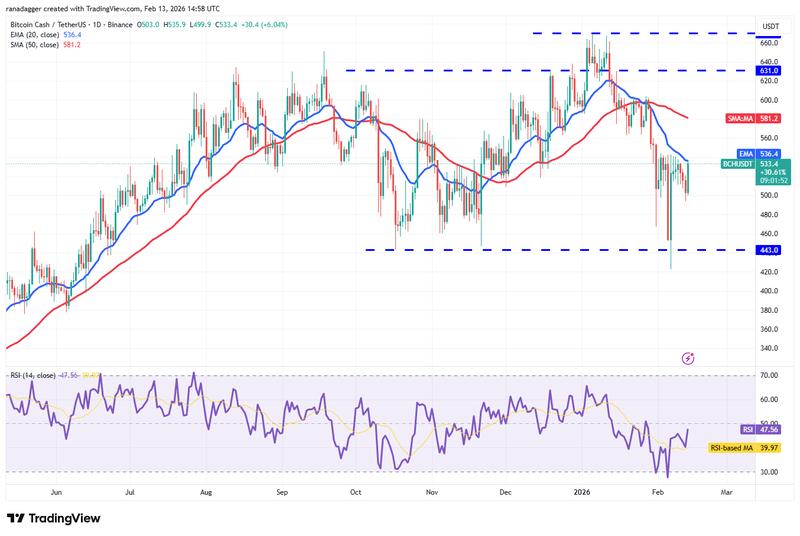 Daily chart of BCH/USDT