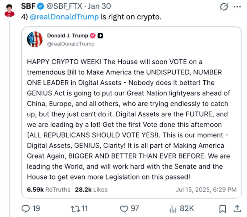 United States, Donald Trump, Sam Bankman-Fried, FTX