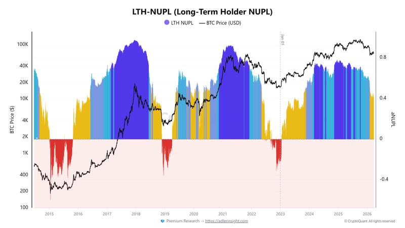 Bitcoin LTH-NUPL data chart