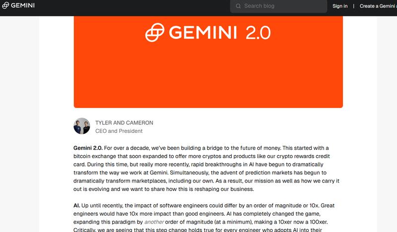 Gemini strategy update