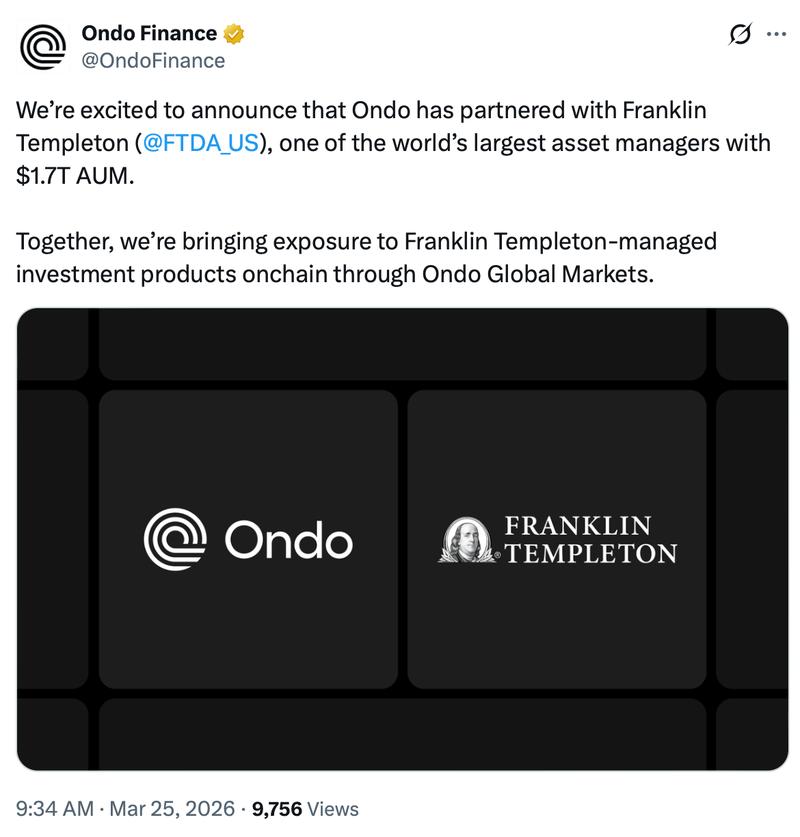 Ondo Finance announcement